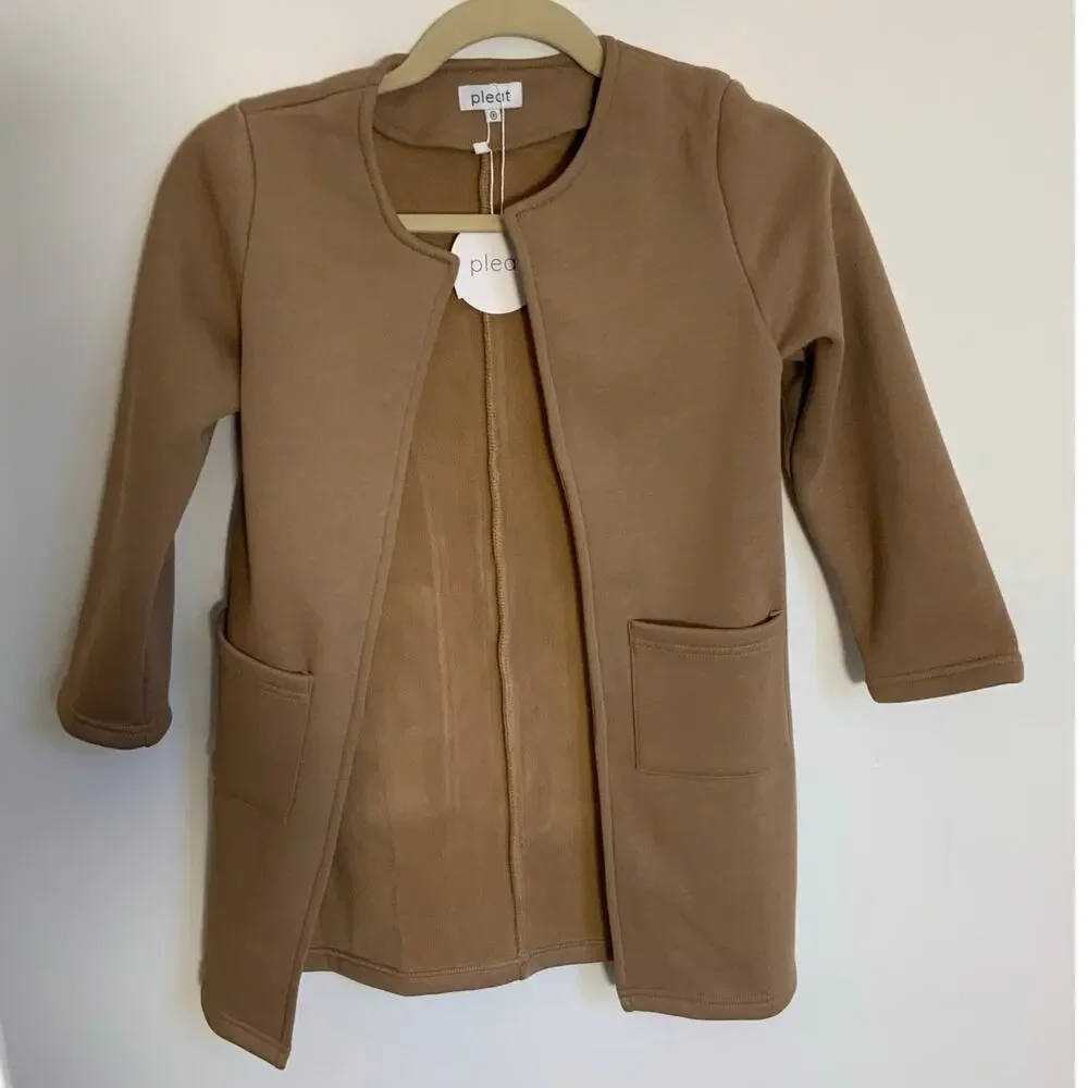 Pleat Hadley Cardigan in‎ Coffee NWT size 8